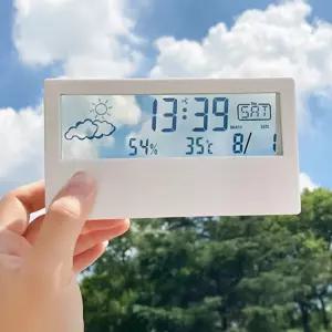 디지털 무소음 LED 온습도계 시계 인테리어 소품