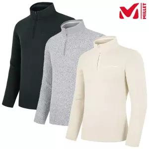 [롯데백화점]밀레 (행사) 남성 겨울 기모 레포써말 반집업 티셔츠_MVTWT424