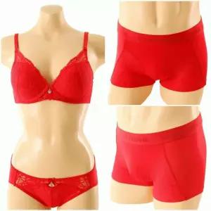 (행사) 크리스마스가슴모아주는 레이스브라  헴팬티 남성 드로즈 커플세트F