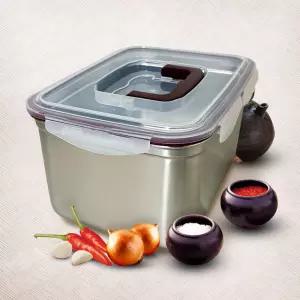 [삼성] 메탈 키퍼 투명 스탠 김치통 7L S-07M01 김치냉장고 전용 불투명커버뚜껑