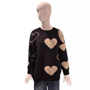 [롯데백화점]파파야 하트 오버핏 니트 티셔츠(PNORKT038D)