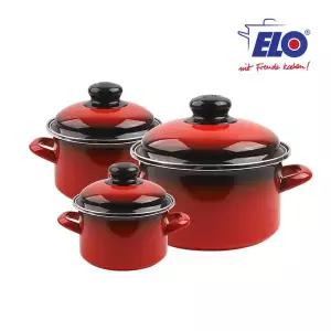 ELO 빨강법랑 3종 깊은형 14cm+16cm+24cm