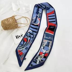 [셀러허브]여자 클래식 멀티 환절기 새틴 패턴 스카프_3 (S28532792)