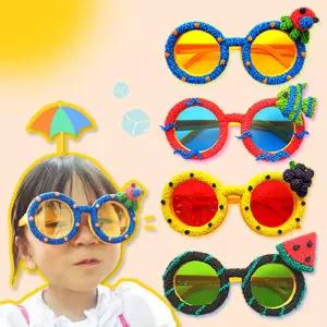 td 토단 초등저 여름 패셔니스타 안경 1 - 5인세트 볼클레이 DIY 셀로판지 우드안경 나만의 선글라스