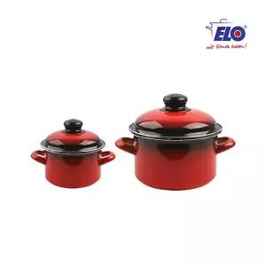 ELO 빨강법랑 2종 깊은형 14cm+18cm