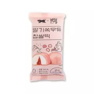 쿠캣 딸기쏙우유찹쌀떡 2개입 총120g x 15개