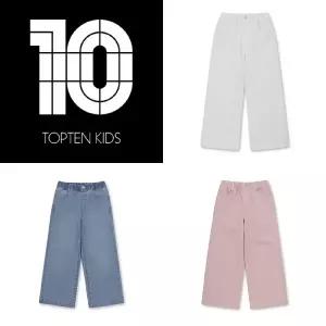 [롯데백화점]탑텐키즈 MKF1DP2211 여아) 에코 와이드 데님 팬츠