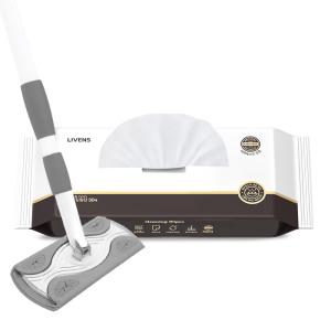 리벤스 파워클린 밀대+밀대판+베이킹소다 물걸레 청소포(대형) 30매(30매*1팩)