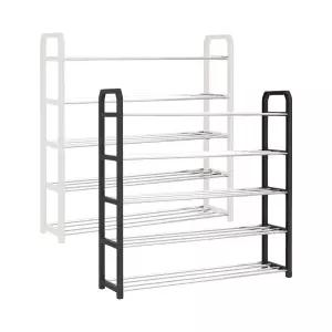 5단 철재 일자형 신발장 730x750mm 선반 현관 틈새 수납 신발정리대 ODM-SHOELACK7
