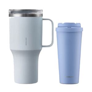 락앤락 데일리 원터치클립 텀블러 550ml, 라이트블루, 1개 + 킹 텀블러 820ml, 라이트블루, 1개