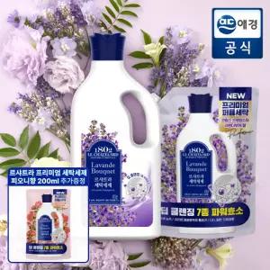 르샤트라 1802 / 르샤트라 2배농축 프리미엄 세탁세제 용기2L + 리필1.5L (라벤더/피오니)