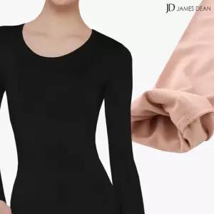 제임스딘 여성내복상의 기모내의 긴팔 따뜻한 보온내의 스킨색