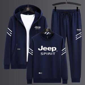 JEEP 남성 봄 편안한 집업 트레이닝 3P 세트