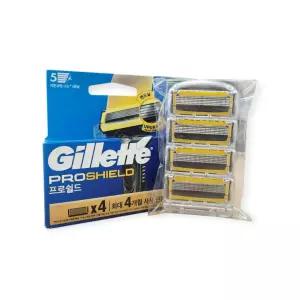 질레트 프로쉴드 옐로우 면도날 4개입 정품 (벌크형)
