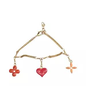 [중고명품] 골드 모노그램 플라워 팔찌