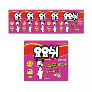 요요쉬 배변패드 플로럴와인 대형 20매, 6개