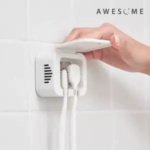 어썸 무선 2구 UV-C LED 히팅건조 가정용 휴대용 충전식 칫솔살균기 ATS-2000