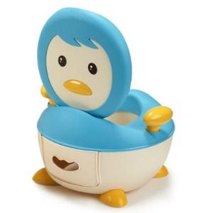 톨스토이 즐거운 아가 배변훈련 인체공학 시트 펭귄 디자인 유아 변기_일반형 블루