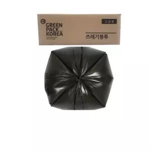 분리수거용으로 사용되는 40L 배접 비닐 봉투 1000매/쓰레기통/분리수거/쓰레기/일회용/큰/대형/봉지/검정