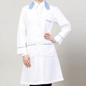 KG5613 소라배색 가운 의사 약사 영양사 간호사 위생사 실험 실습 미용 다용도 사계절가운
