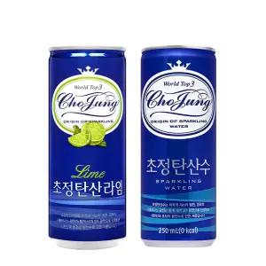 초정탄산수 250ml x 30캔 (플레인/라임)