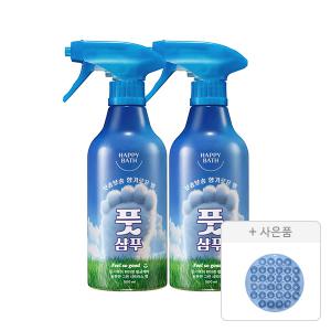 해피바스 필쏘굿 풋샴푸 500ml, 2개 + 증정 ( 발매트,1개 )