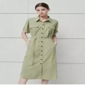 [더아이잗]더아이잗 턴업 슬리브  플랩 장식   원피스_K IN7A0OP27