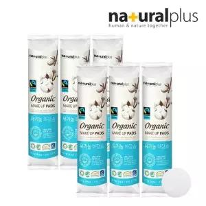 [내츄럴플러스]유기농 순면 화장솜 원형 100pX6(총600p)