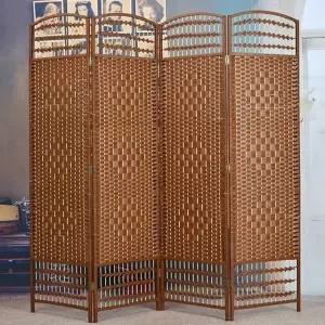 200cmx200cm 라탄 파티션 오픈형 브라운 4단 (WFHJM4E)