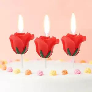 3p 생일초 장미꽃 이벤트 해피니스 케이크초 (WFHJD31)