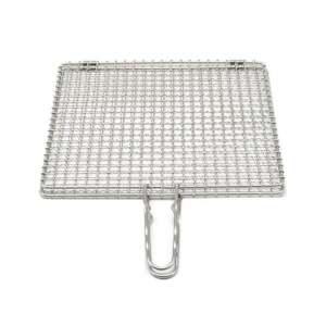 손잡이 양면 석쇠 캠핑 생선 바비큐 그릴 겹적쇠 28cm