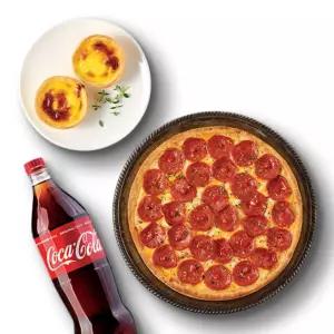 [굽네치킨]페퍼로니 시카고피자+에그타르트+콜라1.25L