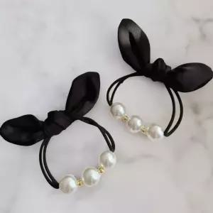 여성 러블리 리본 블랙 헤어밴드 2종 세트