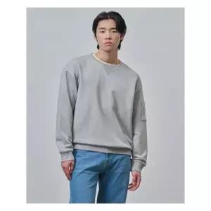 [빈폴멘]피그먼트 다잉 스웨트 셔츠 - 라이트 그레이 (BC4841C062)