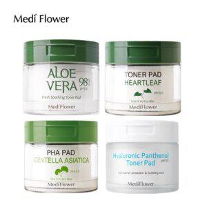 메디플라워 어성초/센텔라/알로에/히알루론산 토너패드 1+1