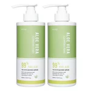 코스메이트 네이처 알로에베라 클렌징폼 500ml 2개+썬크림 파우치 5매+쇼핑백