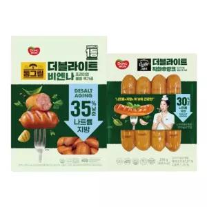 동원 더블라이트 통그릴비엔나 260g 2봉 + 직화후랑크 200g 2봉