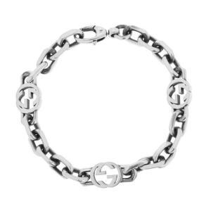 [명품] 인터로킹 G 실버 팔찌 YBA620798001 620798