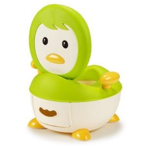 톨스토이 즐거운 아가 배변훈련 인체공학 시트 펭귄 디자인 유아 변기_일반형 그린