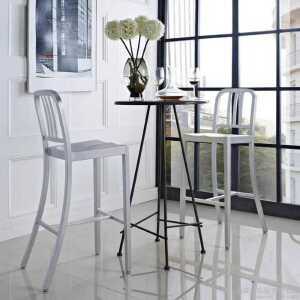 긴의자 알루미늄 실버 아일랜드식탁 체어 업소용 식당 스툴