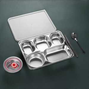 스테인리스 식판 뚜껑 식기 업소용 스텐 자취 다이어트 혼밥식판