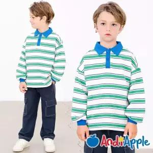 [앤디애플] 스트라이프카라카고팬츠상하복