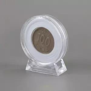 동전 기념 주화 코인 수집 전시 진열 스탠드 보관 아크릴 케이스 2개