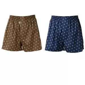 [롯데백화점]비너스 2종세트 면100수 육각기하나염 남성 트렁크팬티  VMP1940D