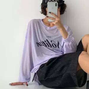 [하프클럽/]여성 비치웨어 루즈핏 시스루 슬릿 티셔츠