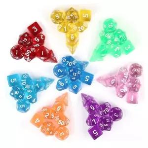 다면체 컬러 주사위 7종 세트 다각형 입체 주사위 숫자놀이 교구 보드게임