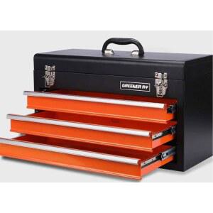 가용 이동식 공구가방 오렌지/블랙 장비 공구함 15인치 기사 공구집 서랍식 연장 부품