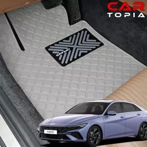 아반떼 CN7 페이스리프트 스퀘어 바닥매트 가죽 카매트 발판 하이브리드 가솔린 LPG 용품