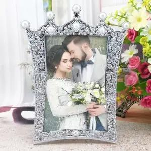 인테리어 사진액자 5x7 왕관 탁상액자 포토액자 인테리어액자 웨딩액자 돌사진액자