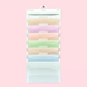 [아이스크림몰]파스텔 아코디언 클리어 파일 접이식 투명 화일 서류 영수증 정리 보관 A4 파우치